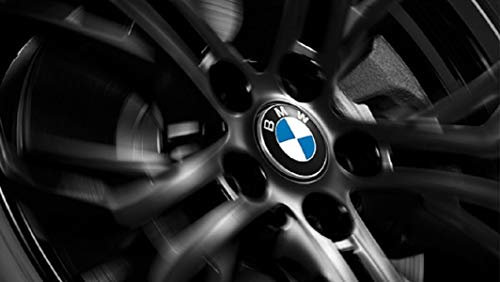 BMW Original Nabenkappe mit fester Mitte, 56 mm, für 112 mm Alu-Radkappe 36122455268, Acrylnitril-Butadien-Styrol, Blue, White, Black