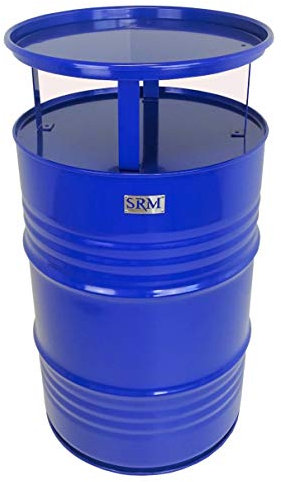 Fassmöbel Stehtisch Bistrotisch Tisch Design Partytisch Blau Ø 57cm Höhe 108cm / Glatter Glanz - Pflegeleichte Oberfläche