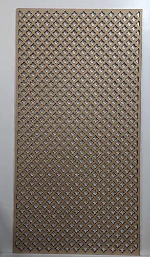 LaserKris - Griglia decorativa da parete per radiatore, pannello decorativo in MDF perforato (4 x 2) KZ2