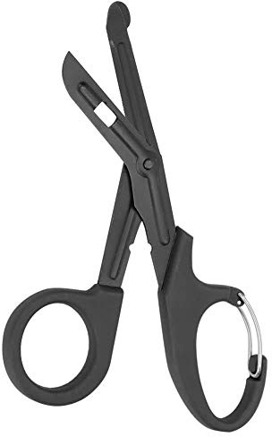 Medizinische Scheren, EMT- und Trauma-Scheren, Rostfreier Stahl Verbandscheren 7,2 '' Bent Stealth Black für Krankenschwestern, Medizinstudenten, Notaufnahme(Schwarz)