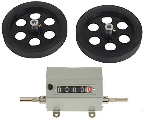 Längenzähler mit Rollenrad 5-stelliger Meterzähler 0-9999.9 Rollenzähler zur Längenmessung Rollender mechanischer Längenzähler Meterzähler Rollenrad