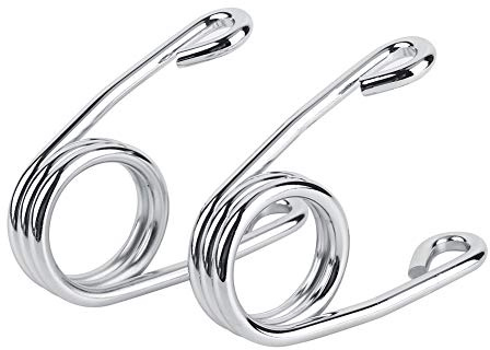 Motorrad Sitzfedern Qiilu 2 Stücke 3.5 Zoll Stahl Sitz Federbock für Chopper Bobber Motorrad (Silberfarbe)
