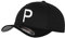 GIDUTEX Flexfit Original Schwarze Basecap Baseball Cap Wooly Combed Mütze inkl. Initial Buchstaben in 3D Stick weiß (L/XL, P)