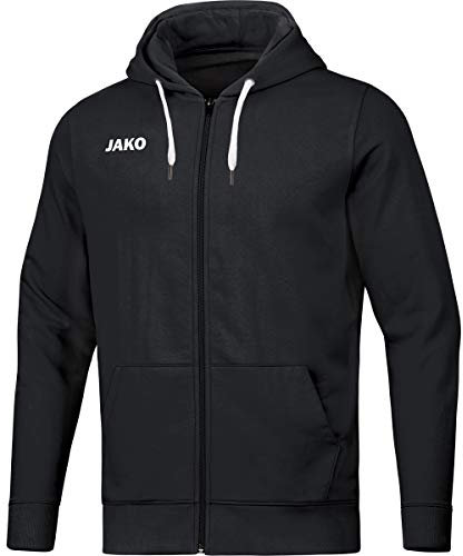 JAKO Herren Kapuzenjacke Base, Schwarz, XL