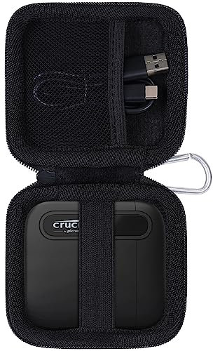 Aenllosi Harte Tasche für Crucial X6 1TB/2TB/4TB/500GB Portable SSD,Nur Tasche
