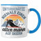 Trendation - Ski Fahren Tasse Geschenk Skifahrer Geschenk Tasse Lustig Männer Skifahren Witz Spruch Sprüche (Blau)