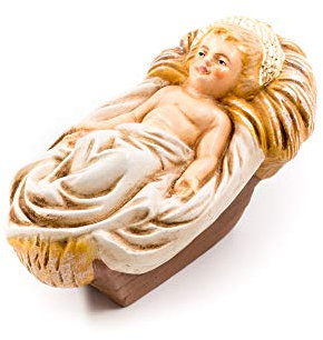 Marolin Krippenlager mit Jesuskind, zu 17cm Figuren