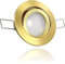 LEDFULL® Premium LED Einbaustrahler 230V GU10 Spot Warmweiß 5W - Hell & Sparsam/Deckenstrahler Gold gebürstet schwenkbar / 50W Strahler Ersatz