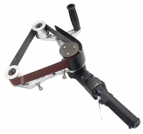 Pneumatic belt sander Round tube drawing polishing machine 40x760MM 4500RPM
