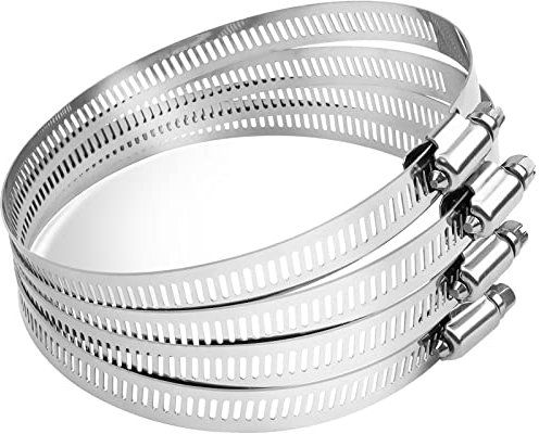 4 Stück 27-51mm Schlauchschellen Edelstahl Set, Leryati Schlauchschelle 304 Schellen, Schlauchklemme Kein Schlauchbinder Mini Rohrschellen und-Schraubzwingen für Pool, Waschmaschine und Garten