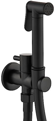 Black/Chrome Toilet Hand Held Bidet Spray Anal Shower Head Douche Kit Shatta Portable Brass Valve Bathroom Sprayer Jet Bidets