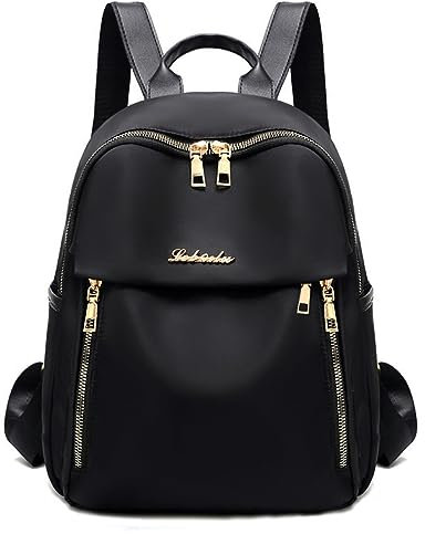 Sac à Dos Femme Élégant Léger, à Main Porté Sport Voyage Petit Antivol College Ado Tendance Fille Bandoulière, École Nylon Étanche Cartable de Loisir Multicouche