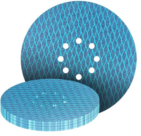 GZKTY Lot de 15 disques abrasifs excentriques de 225 mm - 8 trous - Grain 80 - En forme de Losange - anti-colmatage - Pour Ponceuse Girafe