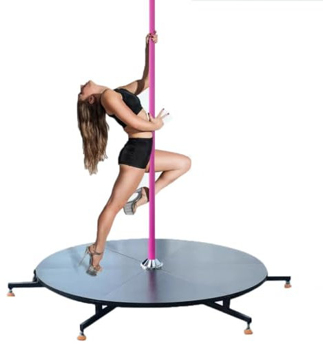 HamoM Barre de Pôle Dance Scène portative d'intérieur de Tuyau d'acier de Poteau de Danse de Style de Silicone, appropriée aux Barres de Forme Physique détachables statiques et rotatives de 45mm