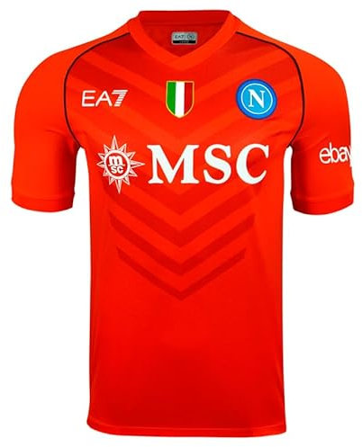 SSC NAPOLI Unisex Saison 23/24 Rennen Trikot T-Shirt, Orange, XL