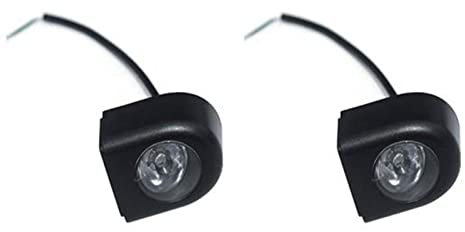 LoRier 2 stücke Scheinwerferlampe LED-Lichtfront-Lampe Ersatz M365 Elektrische Roller-Teile Fit for Xiaomi Fit for Mijia Rollerteile und Zubehör