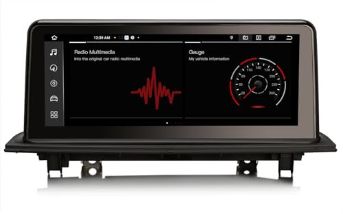 Erisin 10,25 Zoll 8-Kern 4GB RAM 64GB ROM Android 12 Autoradio mit GPS Navi für BMW X1 F48 (2016-2017) NBT System Unterstützt Bluetooth 5.0 Wireless CarPlay Android Auto WiFi DAB+ iDrive DSP TPMS