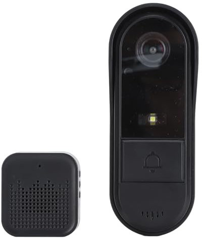 Jectse Video-Türklingelkamera, Kabelloses WiFi-Zwei-Wege-Video-Gegensprechsystem, IP67 Wasserdichter Ring-Türklingel mit Nachtsicht, PIR-Bewegungserkennung, für Android für IOS
