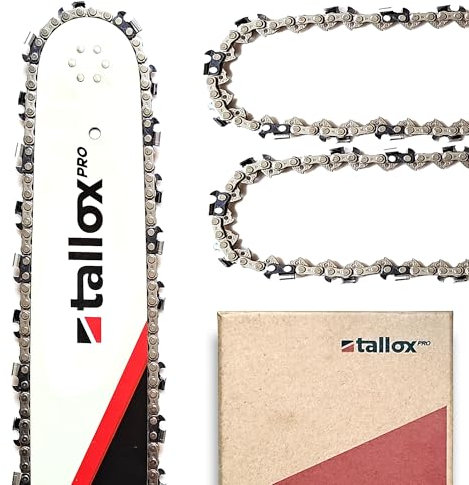 tallox professional Schwert und 3 Sägeketten 3/8 1,3 mm 56 TG 40 cm Schwert kompatibel mit Dolmar Einhell Makita Black & Decker und andere