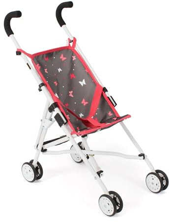 Bayer Chic 2000 - Puppenbuggy Roma, Puppenwagen, Mini-Buggy, Butterfly Koralle, 601-47