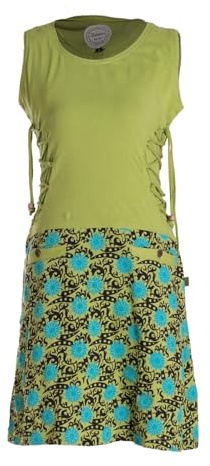 Vishes ärmelloses Damen-Kleid I Handgefertigt aus 100% Baumwolle I Kleid mit Taschen I Ideal für Frühjahr & Sommer I Nachhaltige Alternative Bekleidung