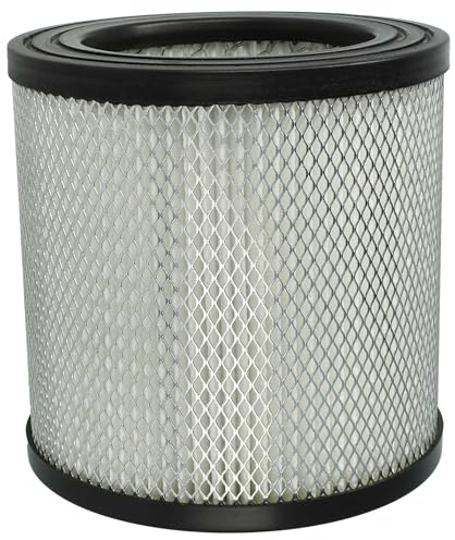 vhbw Faltenfilter kompatibel mit DMS NTSC 30 Staubsauger | Patronenfilter Schwarz Silber Weiß