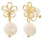 Vissen Ohrclips Blumen Damen Silber 925 ohrringe Creolen Vergoldet Veisse Perlen Zirkonia Vergoldet Hochzeit Modeschmuck