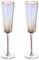 2Pcs Love Heart Shaped Goblet Sophisticated Champagne Flute Golden Edges Glasswares for Elegant Beverage Serving