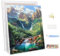MEIYUDA Peinture par Numero Adulte avec Cadre Paysage, Rivière de Montagne Kit de Peinture à l'Huile sur Toile par Numéro, Débutants Peinture Acrylique Pigmentée, Decoration Maison Cadeau 30x40cm