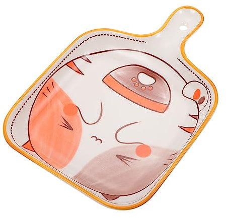 OKUMEYR 1 Pc plato de cerámica plato de animales de cerámica bandeja de frutas sartenes de pan plato de pastel de cerámica pasta fruteros fruteira fruit bowl plato de postre plato de pizza