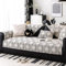 Chenille rutschfeste Sofa-Schonbezüge für Ledersofa, 1-, 2-, 3-, 4-Sitzer, Couchschutz, für Wohnzimmer, Ecken, L-U-Form, Sofa, Sitzbezug für Haustiere, Weiß, 2 (110 x 160 cm)