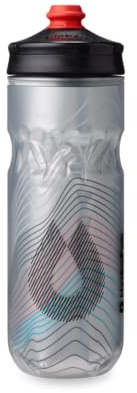 HydraPak | Polar Bottle – Polar Surge Isolierte Fahrrad-Trinkflasche – Hoher Durchfluss, Quetschflasche für Radfahren und Sport (Aufstieg Silber, 600 ml)