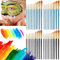 40 Stück Pinsel Set Pinsel Acrylfarbe Schminkpinsel Set Kinderschminken Pinsel Kinderschminken für Künstler Kinder für Malliebhaber Anfänger (Schwarz und Blau)