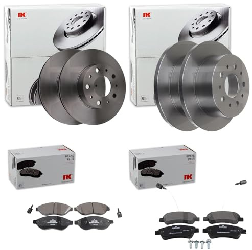 NK Bremsscheiben + Beläge vorne + hinten | 201958 + 221959 + 201944 + 221978 passend für Ducato Boxer Jumper