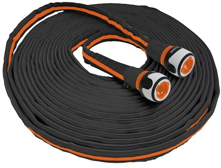 HOME It® Fiber Jack Gartenschlauch Flexibel 30m | Robuster Garten Wasserschlauch mit Faserverstärktem PVC, Reißfest & Frostsicher | Inkl. 2 Kupplungen & Aufbewahrungsbox
