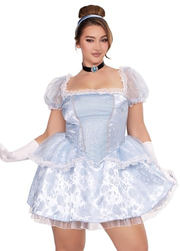 LEG AVENUE Women's Ballroom Babe Cinderella Costume Includes Dress, Jeweled Choker, and Headband