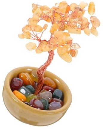 Abaodam Kristall-Bonsai-Baum Feng-Shui-Dekoration Chakra-Steine Natürliche Kristalldekoration Kristall Baum Für Heim Und Büroumgebung