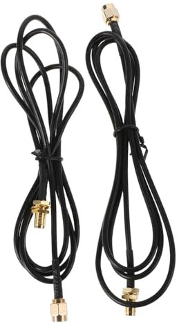 Hemobllo 1M SMA Male to Female Extension Cable for WiFi Router Antenna Signal Boost 2-Pack Low Loss RG174 Connector