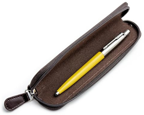 Parker Jotter Kugelschreiber-Set, Sonnengelb, elegantes Federmäppchen mit Logo-Prägung, perfekt zum Verschenken, ideal für Schule, Büro oder den täglichen Gebrauch