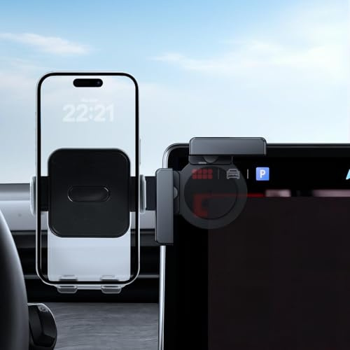 WEIPIN Handyhalterung für VW Tiguan 3 / Passat B9 2024-2026 12,9-Zoll Display Zubehör mit VW iPhone, Samsung, Android Handys und Mehr, 360° drehbar EIN Button Release