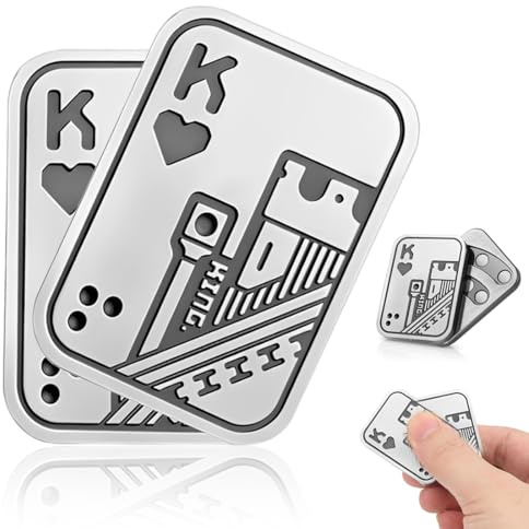 VONJUMA Metal Poker Fidget Slider Magnetico Metallo Fidget Toy Anti-Stress Per Adulti Giocattoli Di Tidget Fidget Poker In Metallo Giocattoli Da Banco Per Calo Dello Stress D'Ansia Fidget Slider Toy