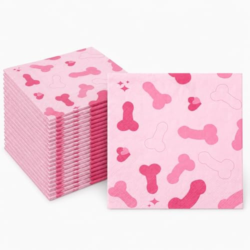 Tourima JGA Servietten 20 Stück, Bride to Be Party Deko, Rosa, 33x33 cm | 20 rosa Servietten im JGA-Design, weich und dekorativ – ideal für bride to be, jga tischdeko und bachelorette party deko.