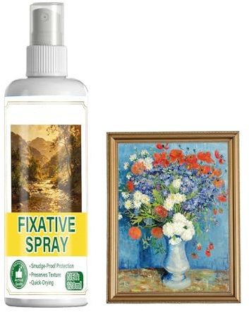 Genérico Primer Spray 100ml - Barniz protector de fijación a prueba de manchas de secado rápido, carbón pastel de grafito, lápiz artístico para papel tapiz acrílico Gouache | Manualidades de técnicas