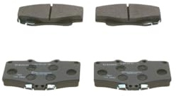 Bosch BP130 - Brake Pads Car Front Axle - 1 Set of 4 Pads | Bosch Quality - Reduced Noise and Dust - ECE-R90 Certified - Copper-Free