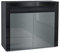 Vladon Buffet Valencia, Commode avec 2 Portes et 1 Compartiment Ouvert, Noir Mat/Gris Haute Brillance/Noir Haute Brillance (108 x 92 x 40 cm)
