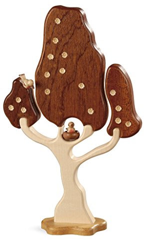 Rudolphs Schatzkiste Arbre à Feuilles caduques, fraisé avec des Oiseaux, 20cm