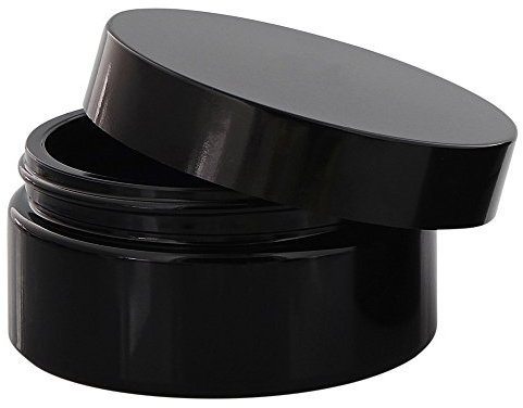 Miron-Glas Violett Tiegel 200 ml m. Deckel, Leere Kosmetex Violettglas flache Dose, Kosmetik-Dose, 1× 200 ml