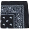 Halstuch, doppelseitig, 100% Baumwolle, Paisleymuster, 56 cm - Schwarz - 22