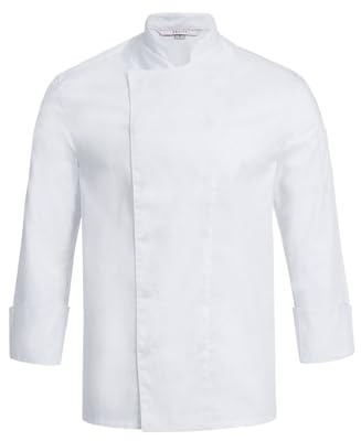GREIFF Gastro Moda Herren Cuisine Basic Kochjacke Regular Fit Weiß Modell 5580 Größe XL