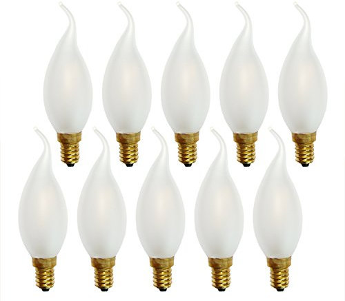NCC-Licht 10 x LED Filament Windstoß Kerze 4W = 40W E14 MATT Glühlampe Glühbirne extra warmweiß 2200K DIMMBAR